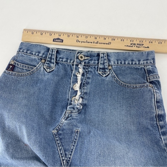 Vintage GUESS WOMENS BLUE COTTON DENIM JEAN SKIRT SIZE 27 - Picture 6 of 6